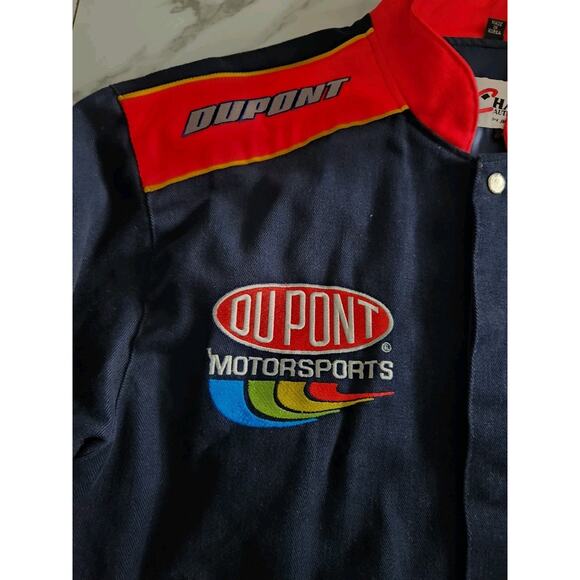 Vintage DuPont NASCAR Jeff Gordon 24 Flames 2001 Jacket Champion JH Chase Size M - Picture 6 of 9